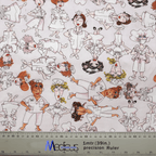 Hospital Nurses Standing by scrub cap pattern shown flat