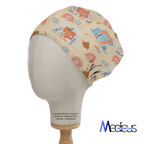 Human Body Lower GI Intestines Poo Beige scrub cap shown on mannequin head