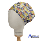 Land Army Women We Can Do It scrub cap shown on mannequin head