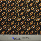 Lord Of The Rings - Golden Rings scrub cap pattern shown flat
