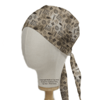 Lord Of The Rings Titles scrub cap shown on mannequin head