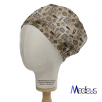 Lord Of The Rings Titles scrub cap shown on mannequin head