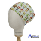 Mario Kart Kawaii Characters scrub cap shown on mannequin head
