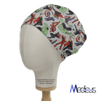 Marvel Avengers #2 - Fighting Pose On Grey scrub cap fabric pattern close-up
