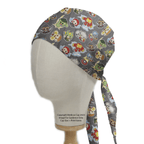Marvel Avengers Cartoon Fight #2 Superhero scrub cap shown from side angle