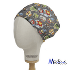 Marvel Avengers Cartoon Fight #2 Superhero scrub cap pattern shown flat