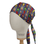 Marvel Avengers Comic Book Front Covers Superhero scrub cap shown on mannequin head