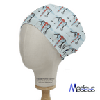 Medical Snake Caduceus Logo Blue USA scrub cap