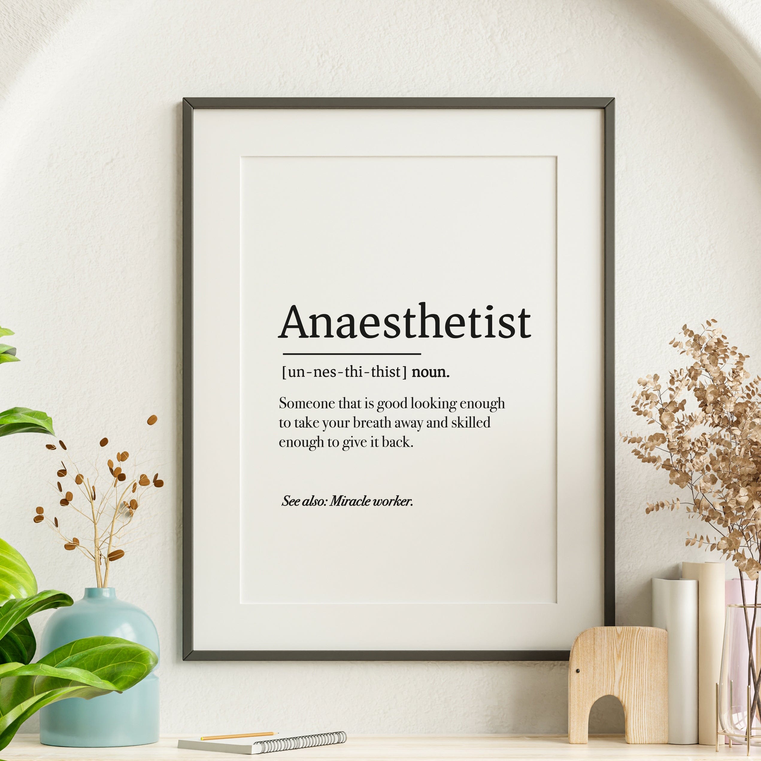 Poster - Anaesthetist Definition Poster / Digital Download - Arts & Crafts from Medicus Scrub Caps - Shop now at Medicus Scrub Caps - Definition Print, Gifts + Decor, nontracked