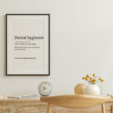Poster - Dental Hygienist Definition Poster / Digital Download from Medicus Scrub Caps