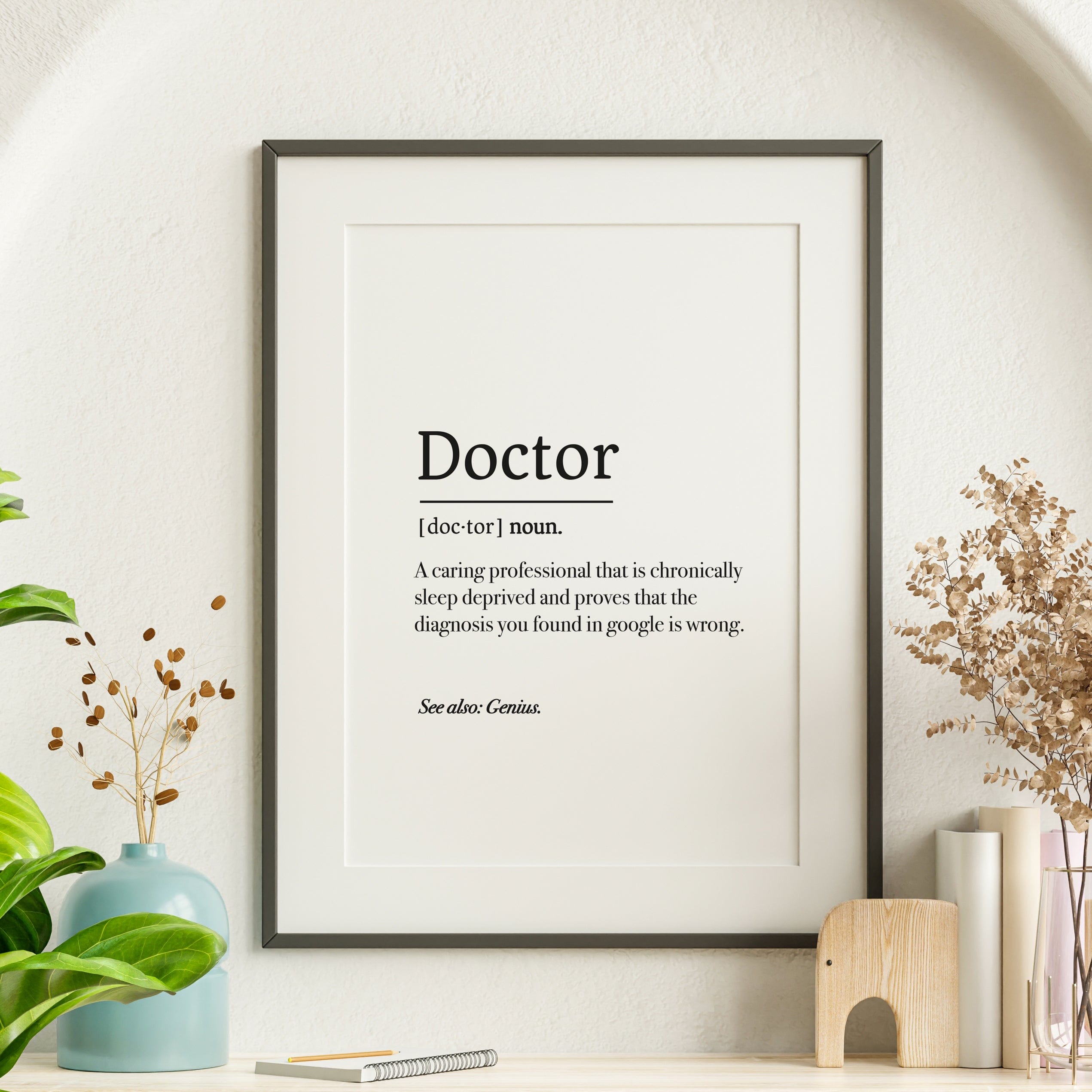 Doctor Definition Poster / Digital Download - Arts & Crafts - Medicus Scrub Caps
