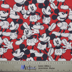 Disney Mickey Mouse On Red scrub cap full pattern repeat