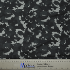 Military Camouflage Black scrub cap pattern shown flat