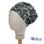 Military Camouflage Grey scrub cap shown on mannequin head