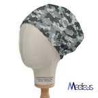 Military Camouflage Light Grey scrub cap shown on mannequin head